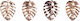 Christmas Decoration Home Styling Collection Christmas Decorations Gold Hanging Leaves 4 Pieces