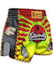 Muay Thai Shorts 8 Weapons Jurassic Black Red Green