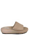 Leather Women's Flat Sandals in Pink Color