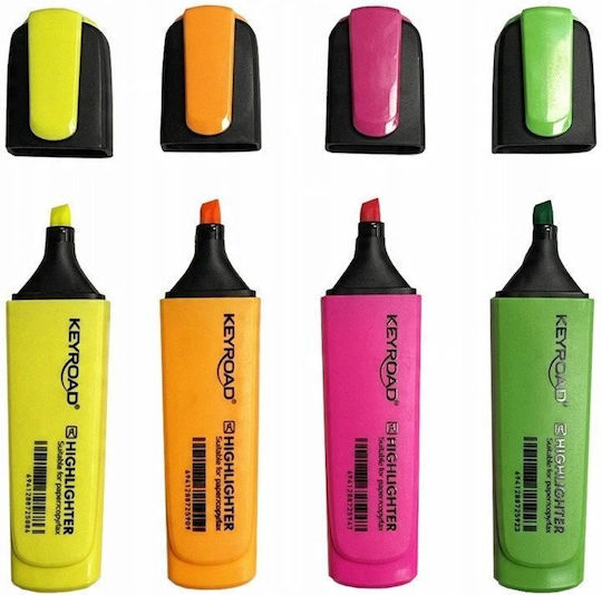 Keyroad Textmarker 4mm Color Mix 4Stück