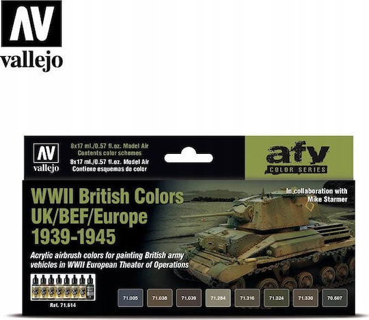 Vallejo Vallejo Afv Wwii British Colors Uk Bef Europe 8x17