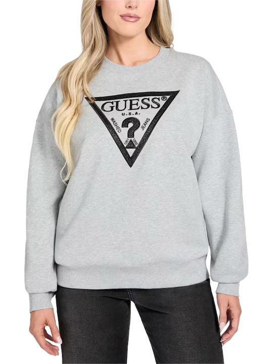 Guess Women's Sweatshirt Light Melange Grey W5BQ11KC8I1-lmgy
