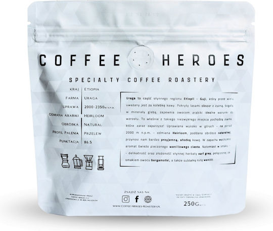 Coffee Heroes Ethiopia Uraga Whole Bean Coffee 250g