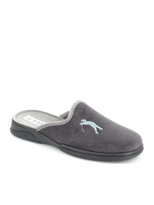 B-Soft Winterliche Herrenhausschuhe Gray