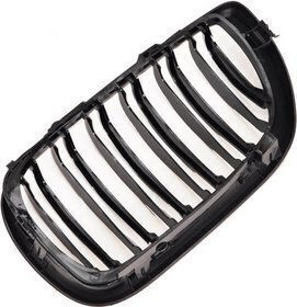 Mtuning Μπροστινή Μάσκα Διπλές Γρίλιες Gloss Black Bmw 3 E46 Compact Facelift 2001-2005