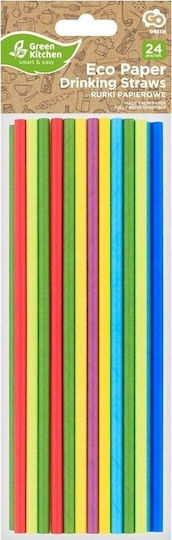 Godan Χάρτινα Καλαμάκια Rainbow Mix 197x6mm 24 Τεμ 10725199 5902973151435