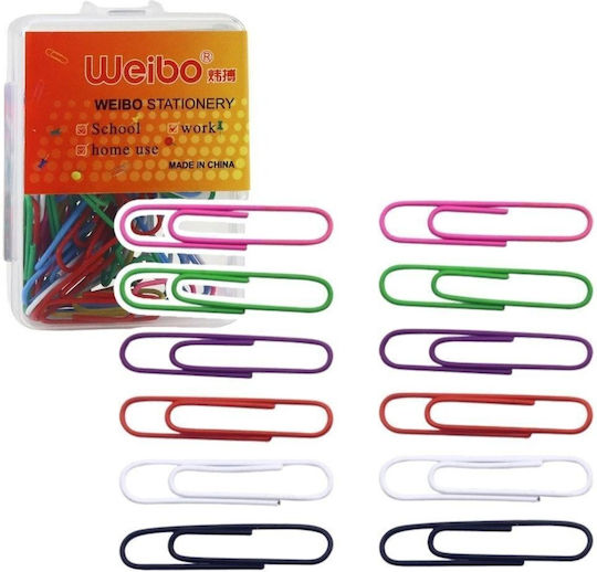 Colored Office Paper Clips 30mm 40 Pieces