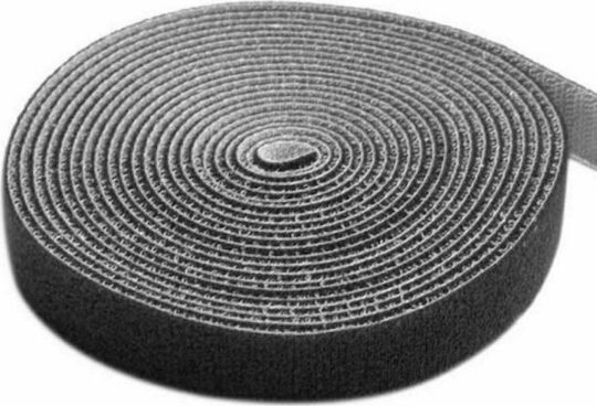 Techly Self-Adhesive Hook & Loop Tape Black 20mmx10m 1pcs 8051128108323