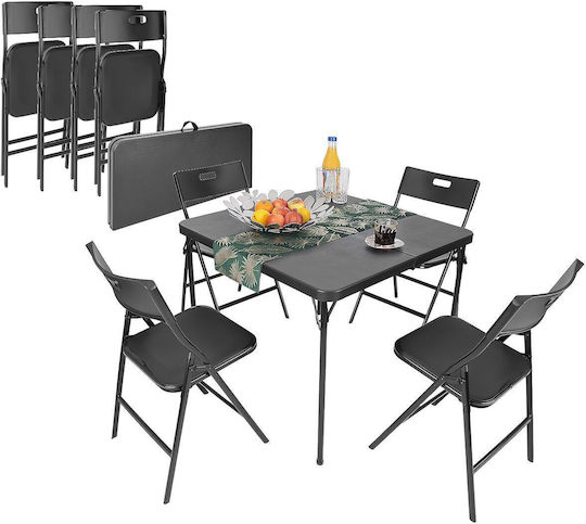 Set Sala De Mese 5 Piese Negru Set Sala De Mese 5 Piese Negru