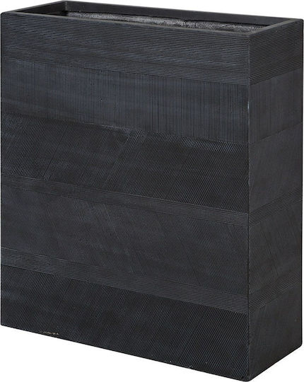 Beliani Саксия Черно 80x30x92см.