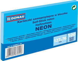 Pbs Connect Μπλοκ Σημειωσεων Αυτοκολλητο Donau 127x76mm 100φ Νεον Μπλε 7588011-10