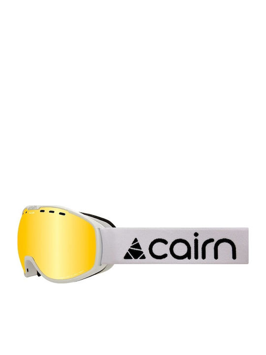 Cairn Shiny Ski & Snowboard Goggles Kids White