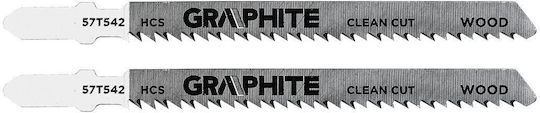Jigsaw Blades 10 TPI HCS T-Shank 2 Pieces Reverse Tooth Clean Cut