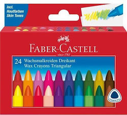 Faber-castell Triangular Wax Crayons 24-pack Cardboard Box