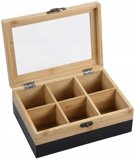 Kesper Tea Box with Wooden Lid 15x8x21cm