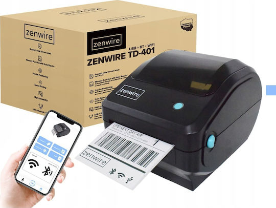 Zenwire Εκτυπωτής Ετικετών USB, Wi-Fi, Bluetooth