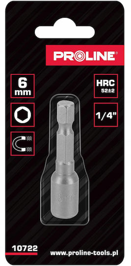 Magnetic Bit Socket 1/4" Hex 6mm 1 Pc Proline