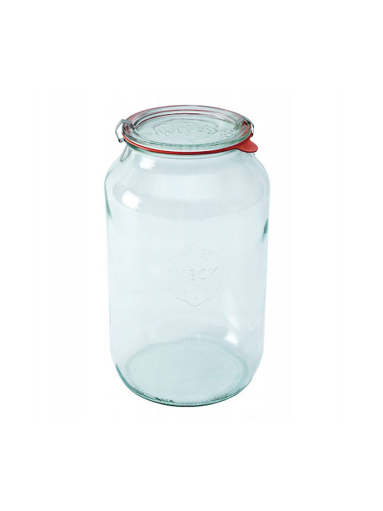 Weck Set 4Stück Gläser Allgemeine Verwendung mit luftdichtem Deckel Glas Transparent 3000ml
