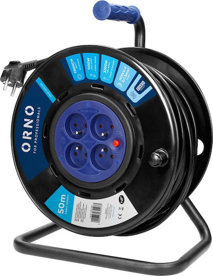 Orno Cablu de prelungire 4 locuri cu cablu de 50m Diametru 3 x 1mm²