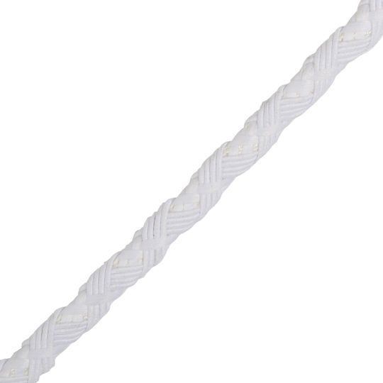 Polyester Schnürsenkel Design Weiß 0.7cm Meter