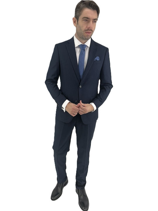 Costum Bărbați cu Croială Strâmtă Blue