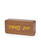 Holz Tischuhr Digital LED Holz mit Wecker Schwarz 000.230.19836