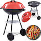Karvounis Portable Charcoal Grill with Lid 50cmx50cm