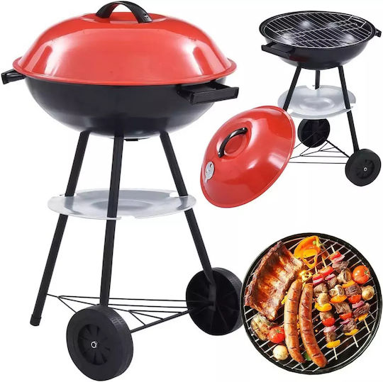 Karvounis Portable Charcoal Grill with Lid 50cmx50cm