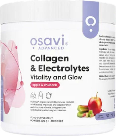 Osavi Collagen & Electrolytes 300gr Μήλο με ραβέντι