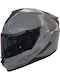 Yohe 983 Glossy Grey Κράνος Μηχανής Full Face ECE 22.06 1500gr με Sunvisor