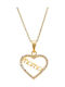 Senza Necklace with design Heart from Gold Plated Silver