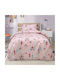 Lino Home Set Kinderbettbezug Einzel mit Kissenbezug PInk 160x240cm