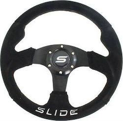 Slide Autolenkrad Wildleder mit Durchmesser 32cm Schwarz