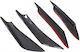 Mtuning Universal Front Bumper Side Extensions Set 4 Pieces