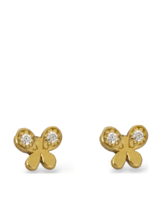CHrysolithos Earrings made of Gold 9K with Stones
