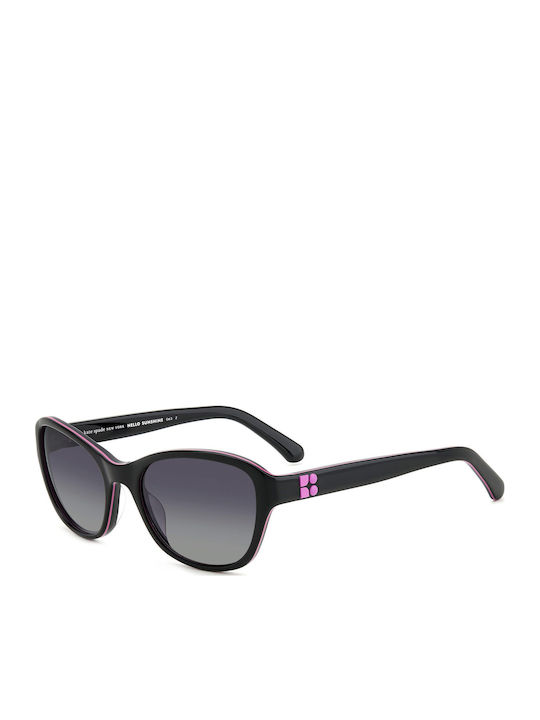 Kate Spade Women's Sunglasses with Black Plastic Frame and Black Lens