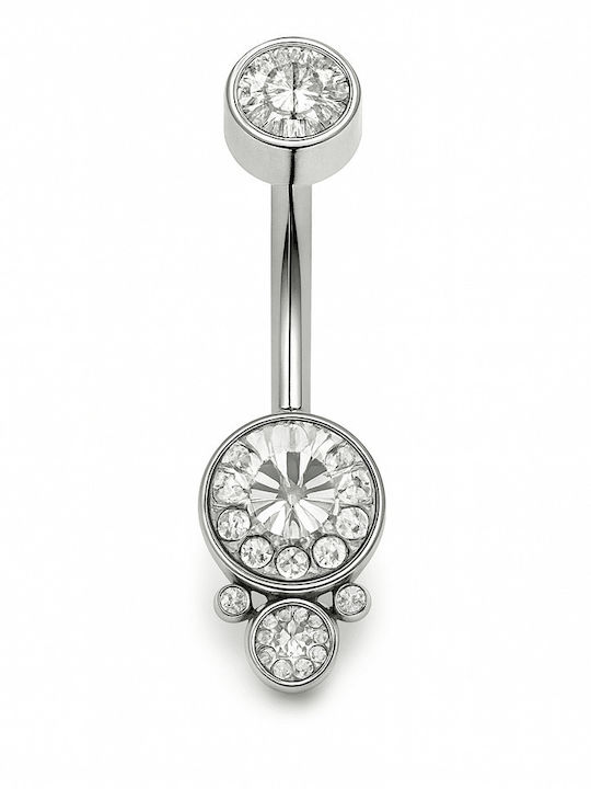Nire Earring Gold Plated Titanium White