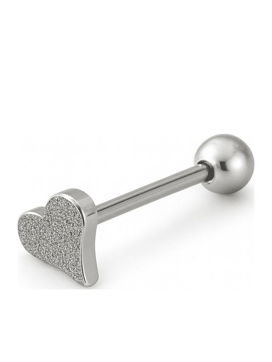 Nire Tongue Piercing Earring Steel Silver
