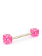 Nire Barbell Tongue Piercing Earring Steel Silver / Pink