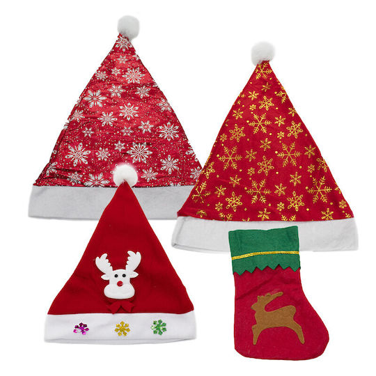 Set 3 Hats 1 Christmas-themed Sock