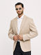 Men's Winter Suit Jacket Slim Fit Beige