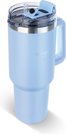 Lamart Glass Thermos Stainless Steel / Plastic 900ml Blue