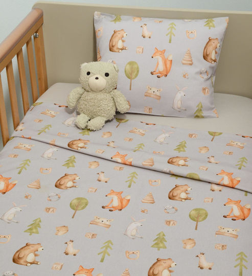 Baby Oliver Set cu Cauciuc Gri 110x170cm
