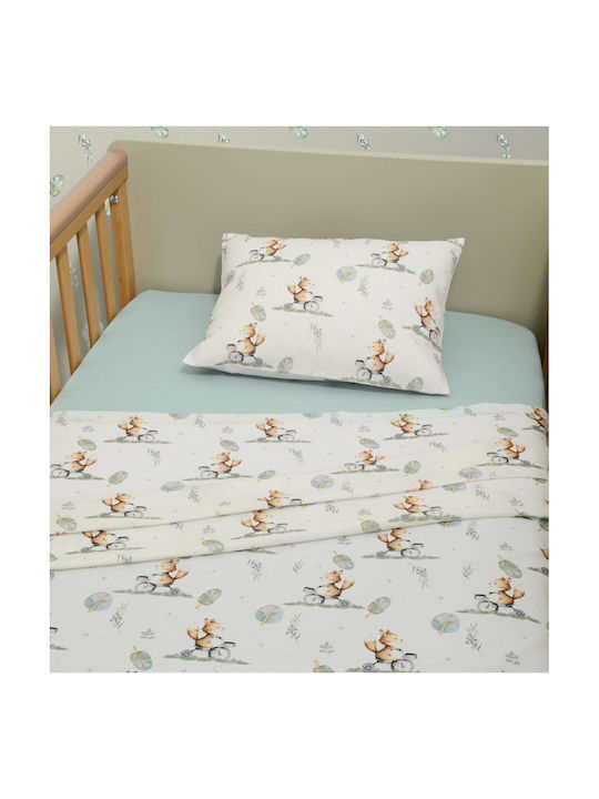 Baby Oliver Σετ με Λάστιχο Λευκό 110x170εκ.