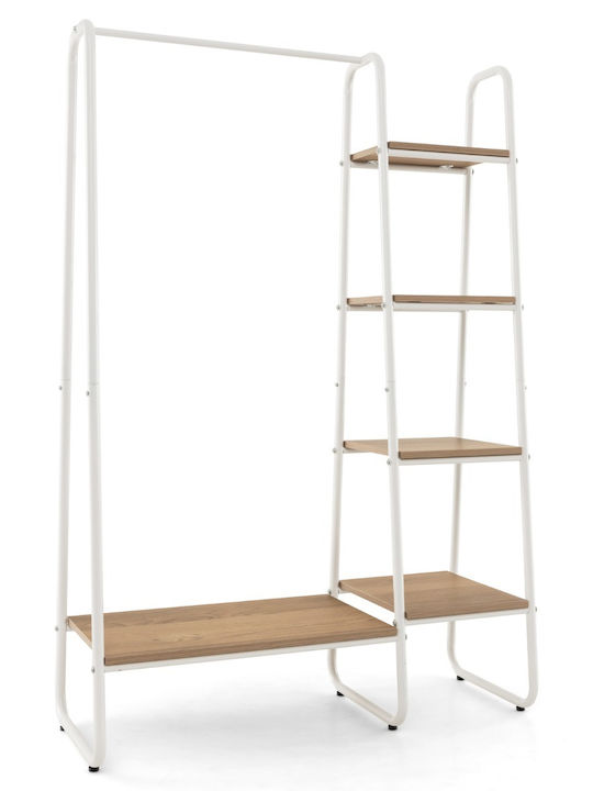 Costway Kleiderständer Weiß 151x99.5cm