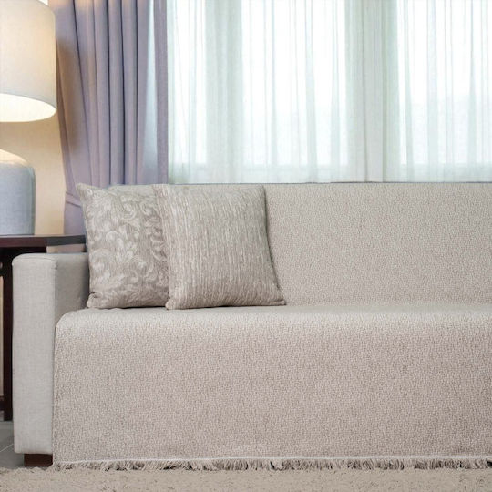 Cotone Ριχτάρι Πολυθρόνας Chenille 180x170εκ. Γκρεζ