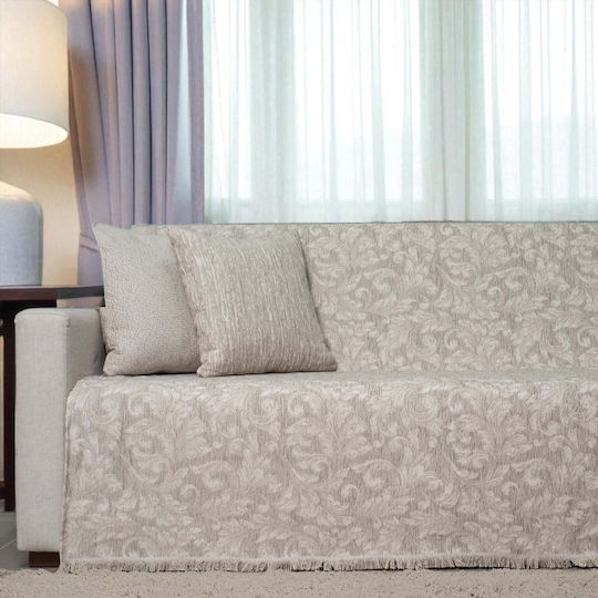 Cotone Armchair Throw Chenille 180x170cm Gray