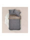 Borea Set Cearșafuri cu Elastic 160x200+40cm. Elite Albastru 4buc