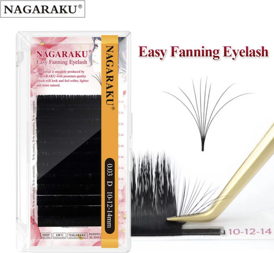 Nagaraku Easy Fanning Bloom Eyelash Extension 0.03c 8-10-12mm