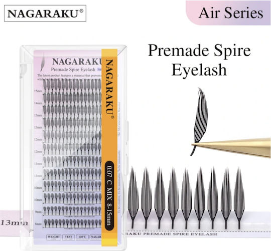 Nagaraku Premad Wings Spire Lash 0.07c Mix 8-15mm